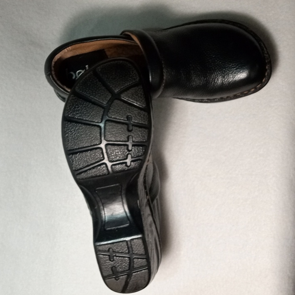 Bolo By Born Slip On Medical Comfort Clogs Womens 6.5 Leather Black J00603 - Picture 7 of 7